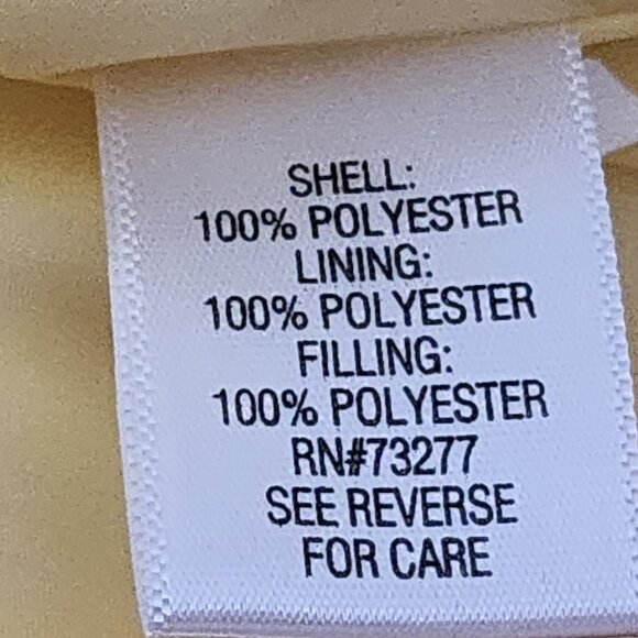 Croft & Barrow Lemon Yellow Poly Fully Lined Quilted Snap Front Vest Size XL - Picture 16 of 16